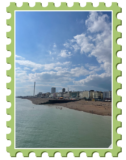 Beach and water on Brighton coast